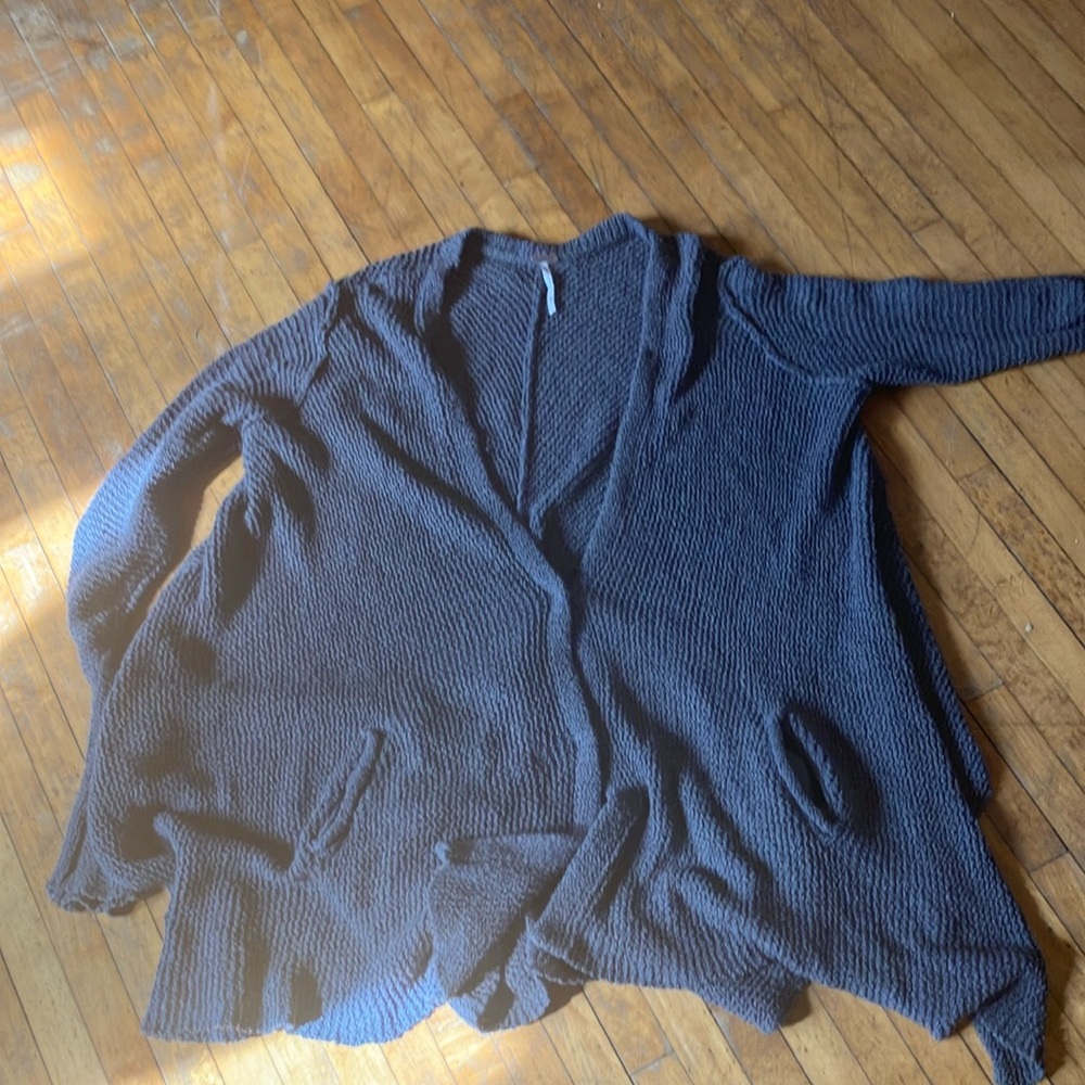 Cozy Black Knit Cardigan free people size medium